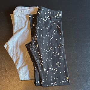 Old Navy Starry Black and Gray Kids Leggings